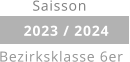 2023 / 2024 Saisson Bezirksklasse 6er